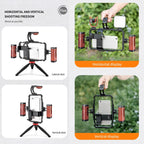 Smartphone Video Rig With Stabilizer Handles For Vlogging And Live Broadcast