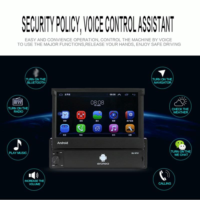 7 Inch Car Android Radio Receiver Fm / Bluetooth / Tf / Gps / Wifi 2Gb + 32Gb