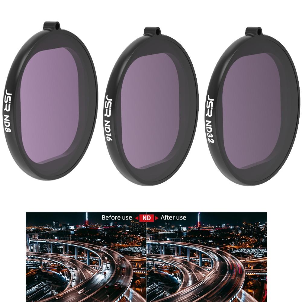 3-in-1 Round Lens Filter for Gopro Hero8 - Nd8 Nd16 Nd32