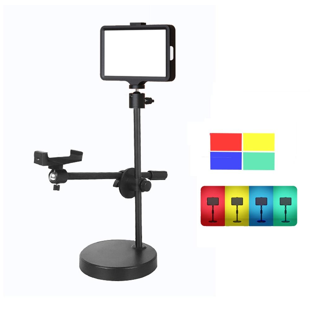 Adjustable 6 Flat-panel Live Fill Light with Overhead Bracket - 3200-5500k