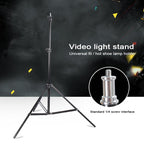 Professional Aluminum Lighting Stand For Studio Flash - 68-200Cm Height Black