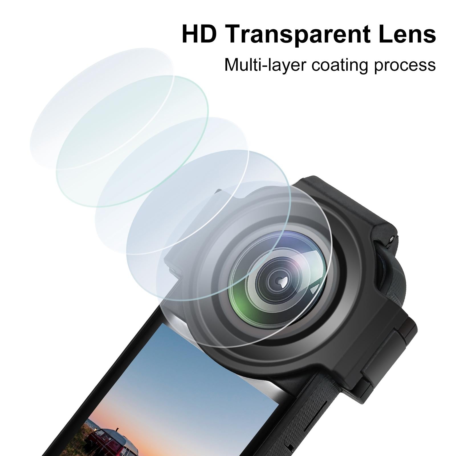 Upgraded Optical Glass Lens Guard for Insta360 X3 - Protective Cover