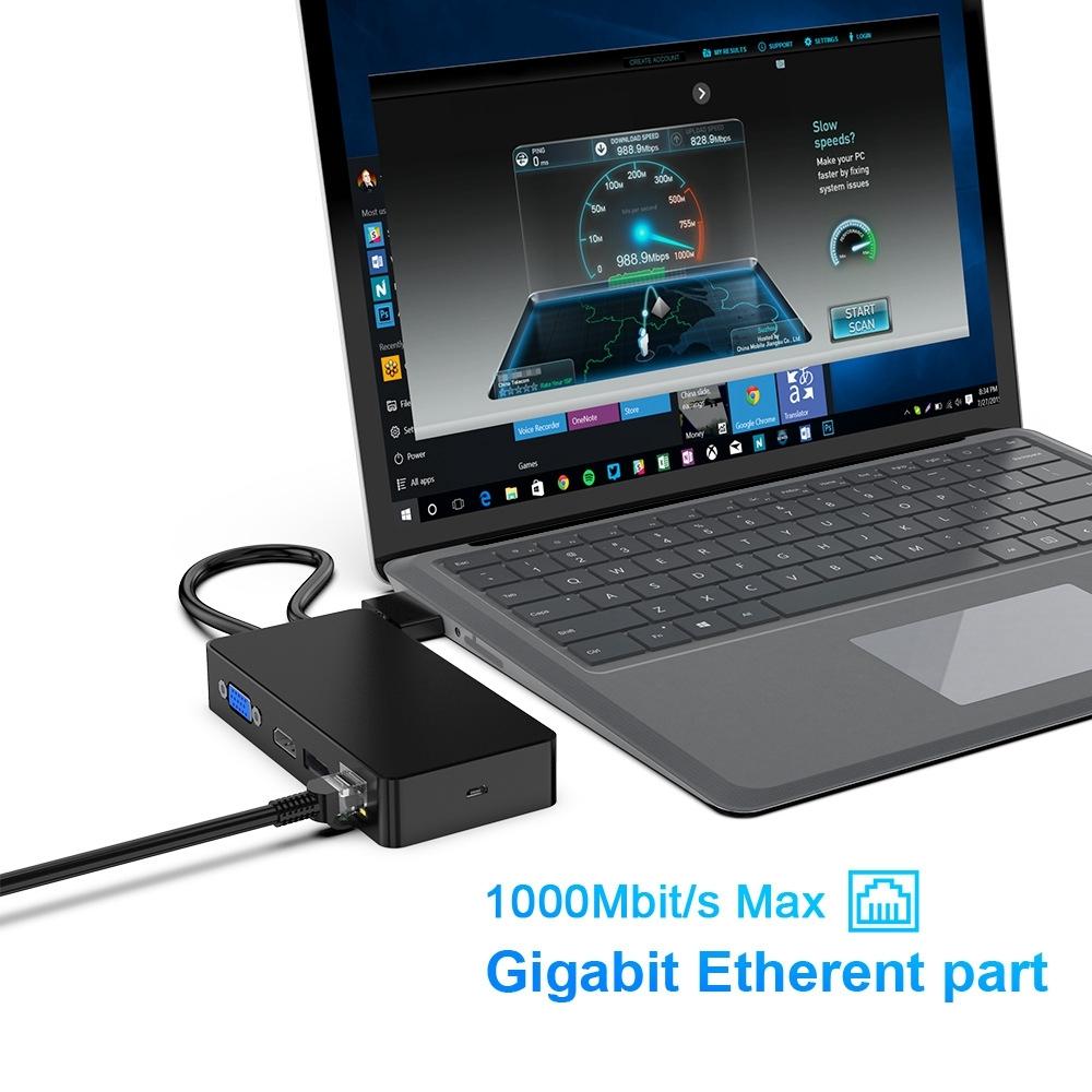 11-In-1 Usb 3.0 Hub Adapter With Rj45 For Surface Laptop 1 / 2