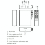 32Gb Hifi Dsd256 Music Player Gray