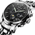 Waterproof Luminous Mechanical Watch for Men - 8750 - Silver Blue