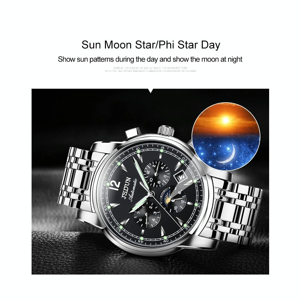 Waterproof Luminous Mechanical Watch for Men - 8750 - Silver Blue