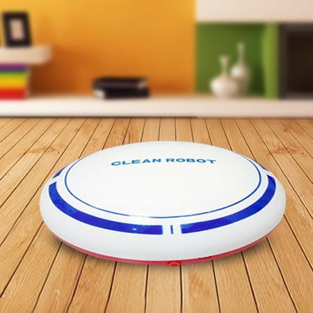 Intelligent 2-in-1 Rechargeable Floor Sweeping Robot Vacuum - Black