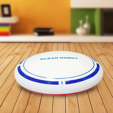 Intelligent 2-in-1 Rechargeable Floor Sweeping Robot Vacuum - Black