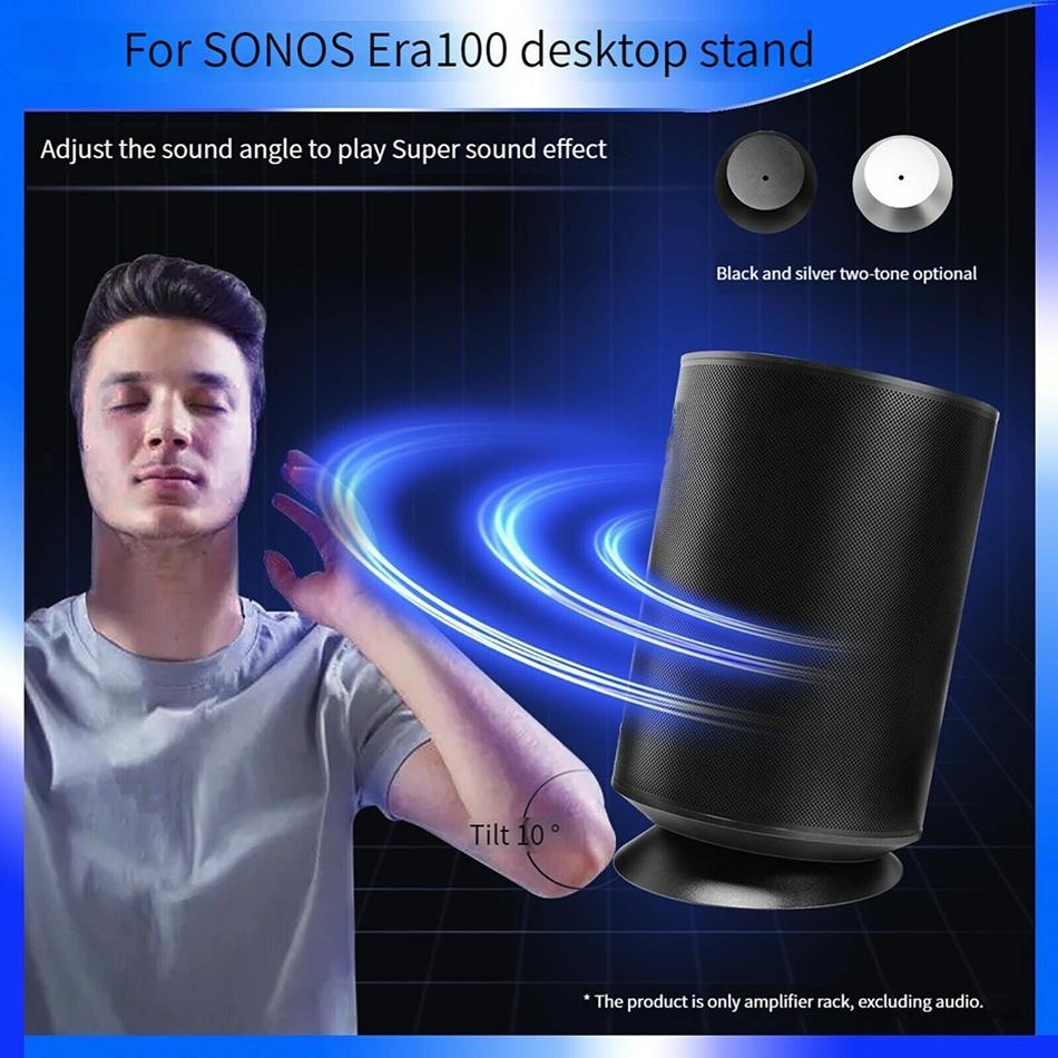 Universal Desktop Bracket for Sonos Era 100 Smart Bluetooth Speaker - Black