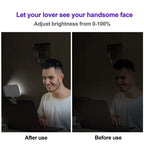 Rechargeable Clip-on Selfie Light with 66 Leds - 3 Modes for Phone Laptop Tablet - Black - White
