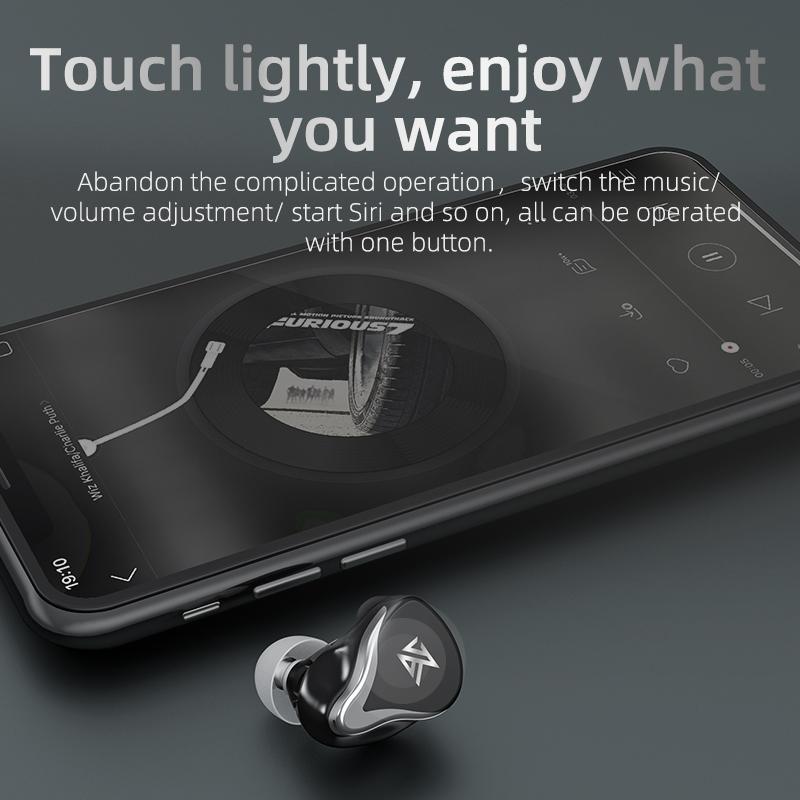 Kz Z3 Hybrid 1dd & 1ba Wireless Bluetooth 5.2 Tws Earphone - Black