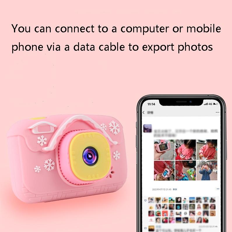 Mini Children Camera with 2.0 Hd Screen - V8 Digital Toy Camera - Pink