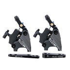 Flat Mount Road Calipers Dual Brakes Pair - Black