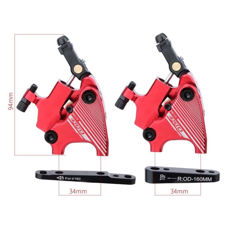 Flat Mount Road Calipers Dual Brakes Pair - Black