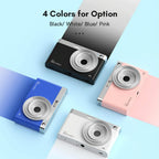 Retro Vlog Self-Shooting Camera - 50Mp Hd 4K Video - Black