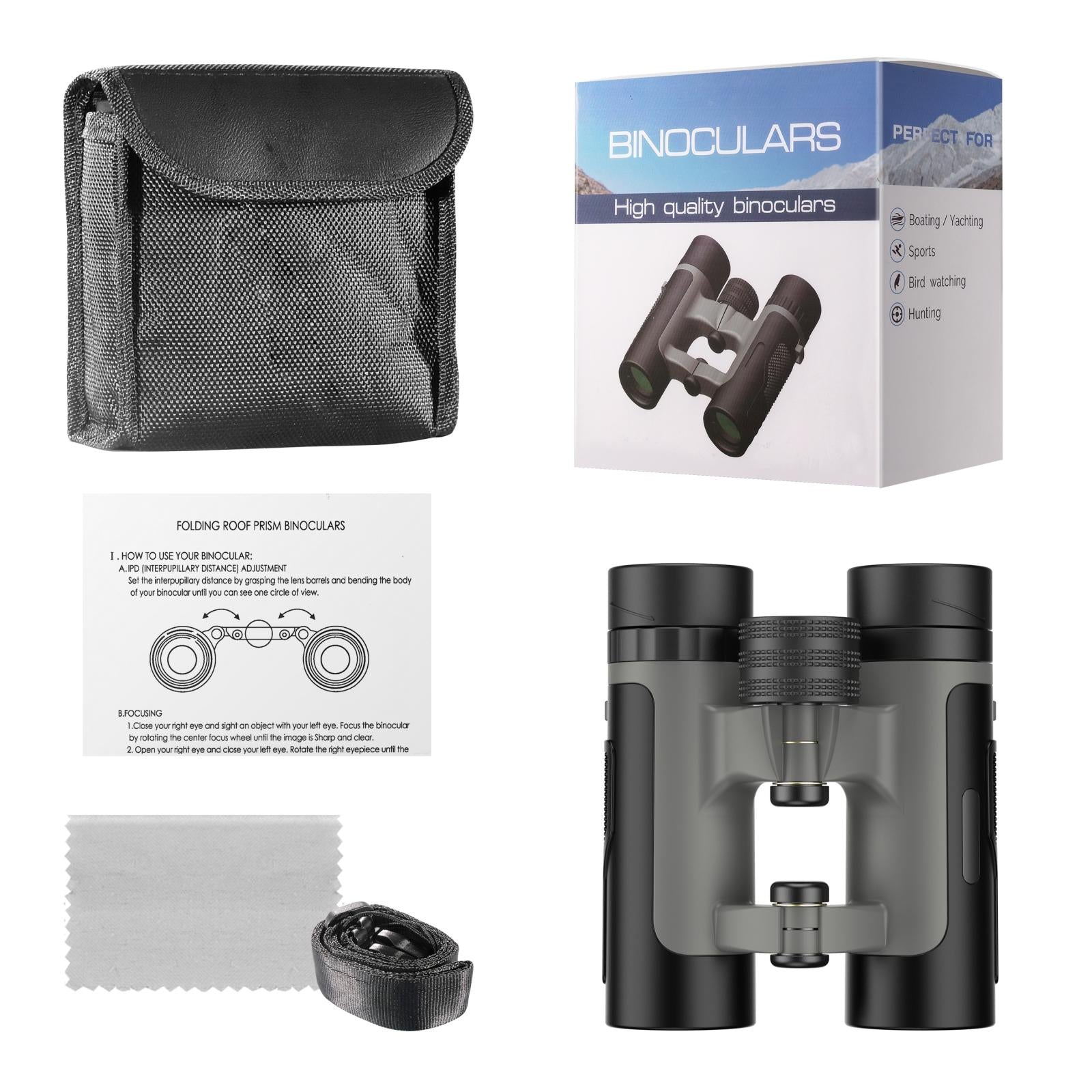 25x Binoculars for Bird-watching Hunting and Hiking - Bak4 Prism