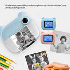 Instant Print Camera for Kids with Dual Lens and 2.4-inch Screen - Pink
