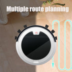 Smart Home Sweeping Robot with Remote Control and Large Suction - White Black