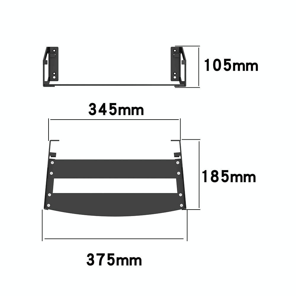 Wall-mounted Metal Bracket for Smart Speaker - Black