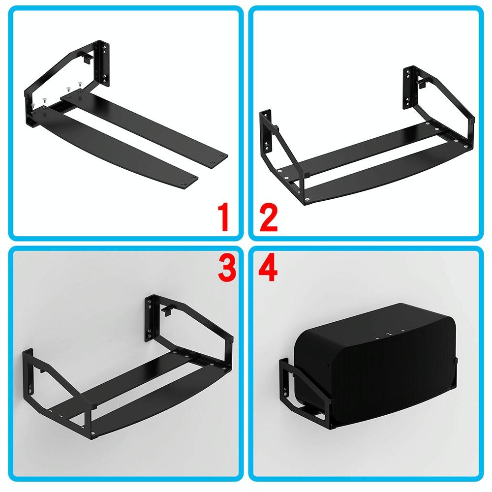 Wall-mounted Metal Bracket for Smart Speaker - Black