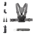 Adjustable Chest Strap with Mount and Screw - 6 In 1 Phone Clamp