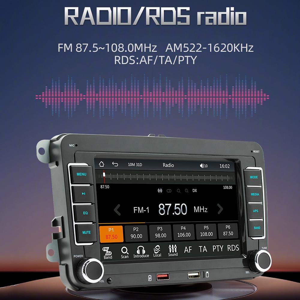 7 Inch Car Mp5 Player With Carplay / Android Auto - F9070 Black