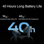 Wireless Smart Noise-cancelling Earphones for Sports - Blue