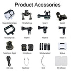 Outdoor Waterproof Dual Screen Wifi Sports Camera with Anti-shake Hd Video