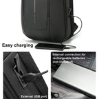 Men Commuter Laptop Backpack - Black