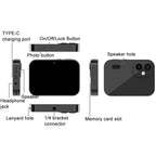 Smart Hd Digital Camera With Touch Screen And Video Recording - Excludes Memory - Black
