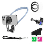 Versatile Magnetic Neck Holder for Phones and Action Cameras - Black