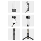 Handheld Stabilizer with Removable Fill Light and App - Black