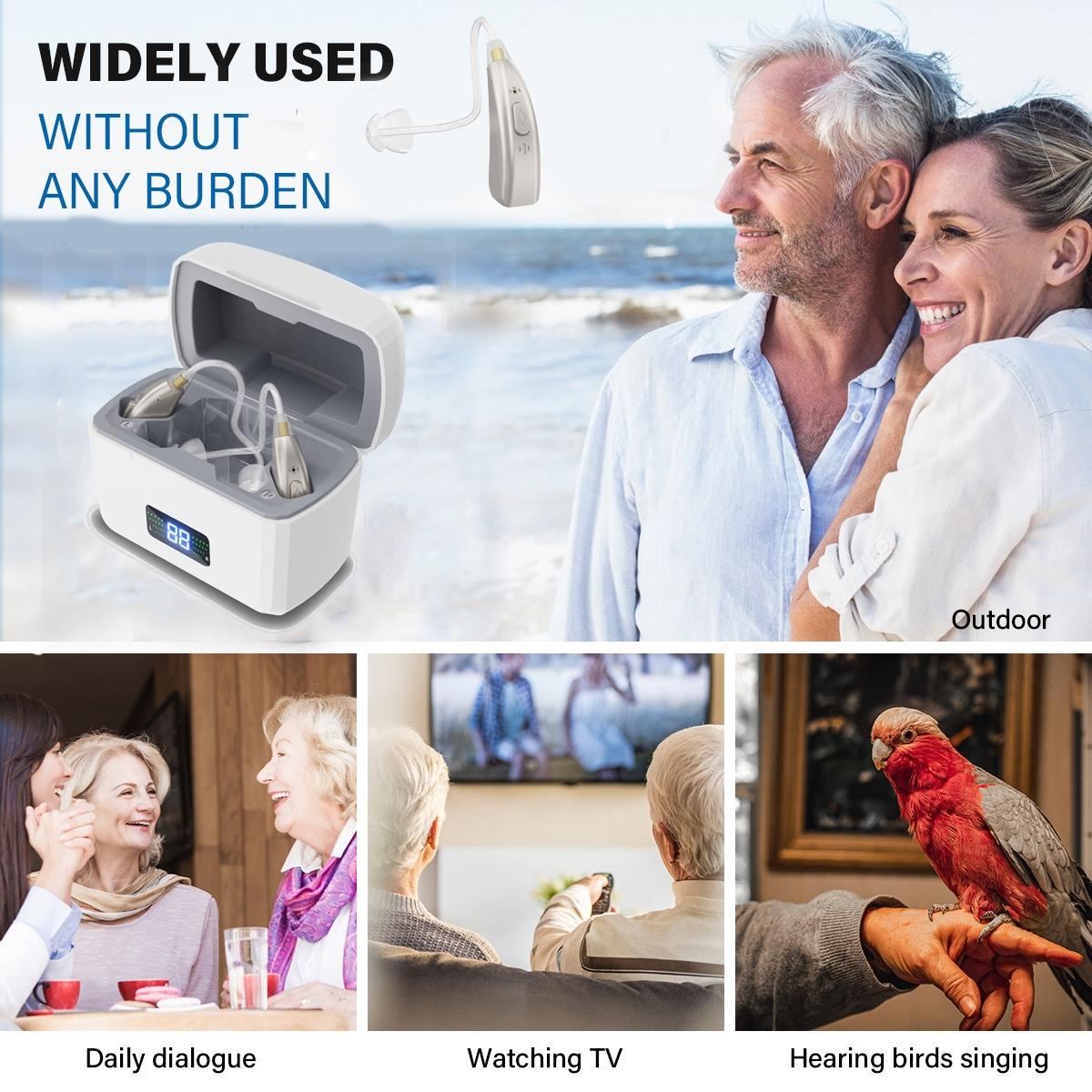 Rechargeable Digital Hearing Aid Silver