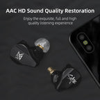 Kz Sa08 Wireless 5ba Bluetooth Tws Earphones - Black