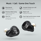 Kz Sa08 Wireless 5ba Bluetooth Tws Earphones - Black