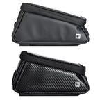 Waterproof Bike Handlebar Bag With Phone Holder - Carbon Fiber Black