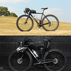 Waterproof Bike Handlebar Bag With Phone Holder - Carbon Fiber Black