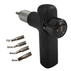 Portable Bike Ratchet Wrench Set Black