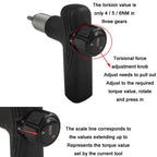 Portable Bike Ratchet Wrench Set Black