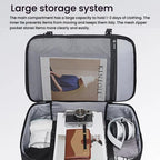 Large Capacity Men Backpack With Shoulder Strap Black
