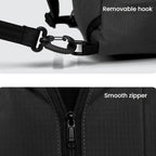 Large Capacity Men Backpack With Shoulder Strap Black