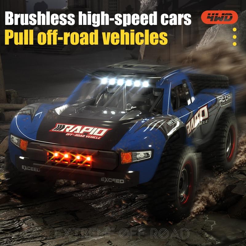High-speed 4wd Pickup Rc Car with Full-scale High-brush Design - Blue