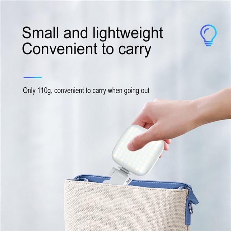 Portable Mini Clip-on Led Fill Light for Video Conferencing and Live Streaming - Black