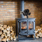 Thermodynamic Wall Mounted Fireplace Fan - no Magnets - Black