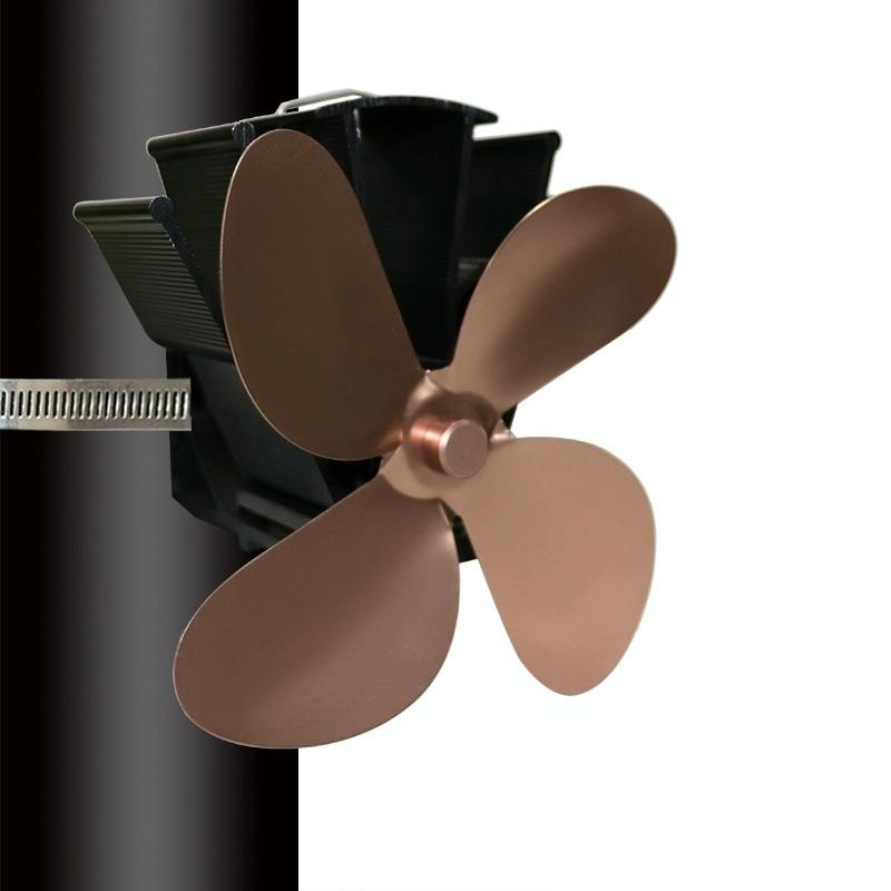 Thermodynamic Wall Mounted Fireplace Fan - no Magnets - Black