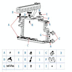 Video Cage Stabilizer With Metal Handle Black for Panasonic Lumix Gh3 / Gh4