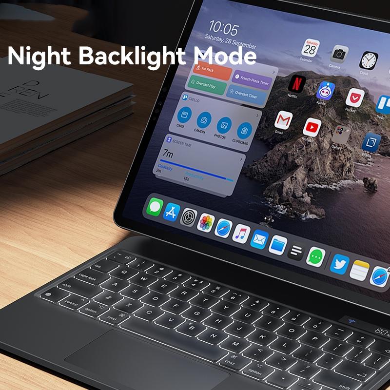 Usams Keyboard Protector With Digital Display - Black - For Ipad Air 2020 / Air 2022 10.9 / Pro 11