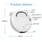 Smart 3-in-1 Robot Vacuum with Wet / Dry Mopping - Rechargeable & Auto Cleaning - Black - White