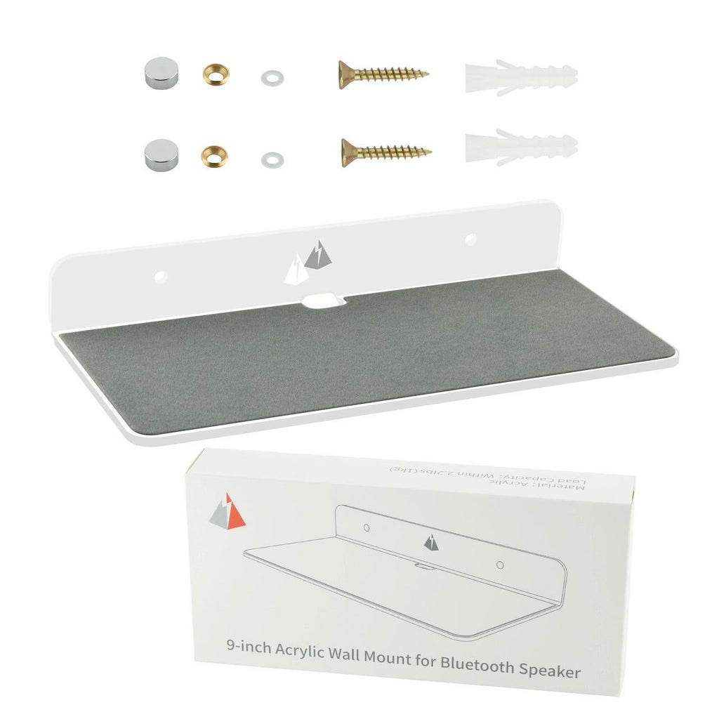 Bluetooth Speaker Wall Storage Bracket - Home Living Room Organizer - White