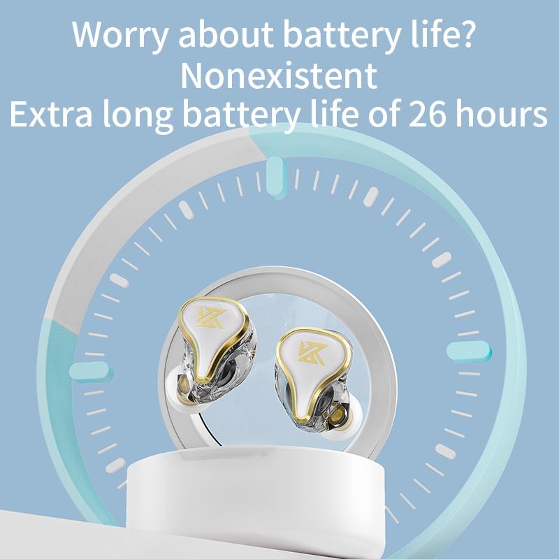 Hybrid Bluetooth 5.2 True Wireless Tws Earphones - Kz Sk10 - White